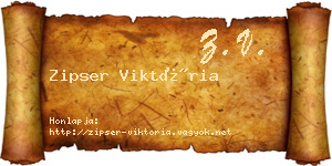 Zipser Viktória névjegykártya